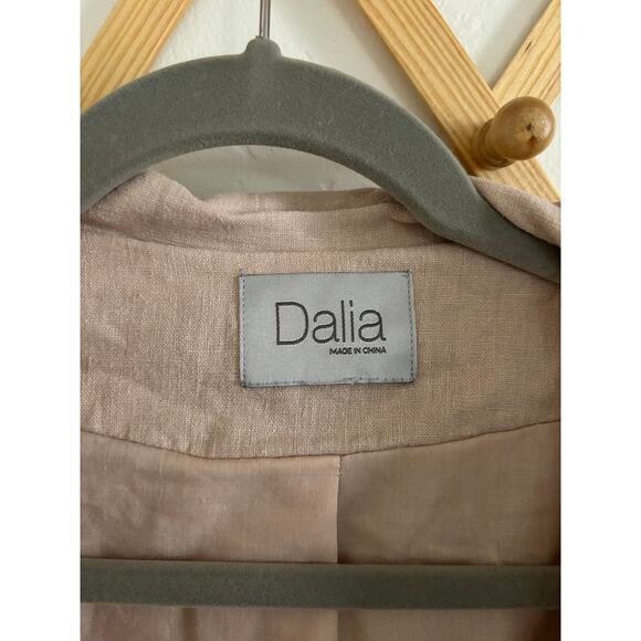 Anthropologie Blazer Women's Small Beige Dalia Linen Blend Open - Picture 2 of 7
